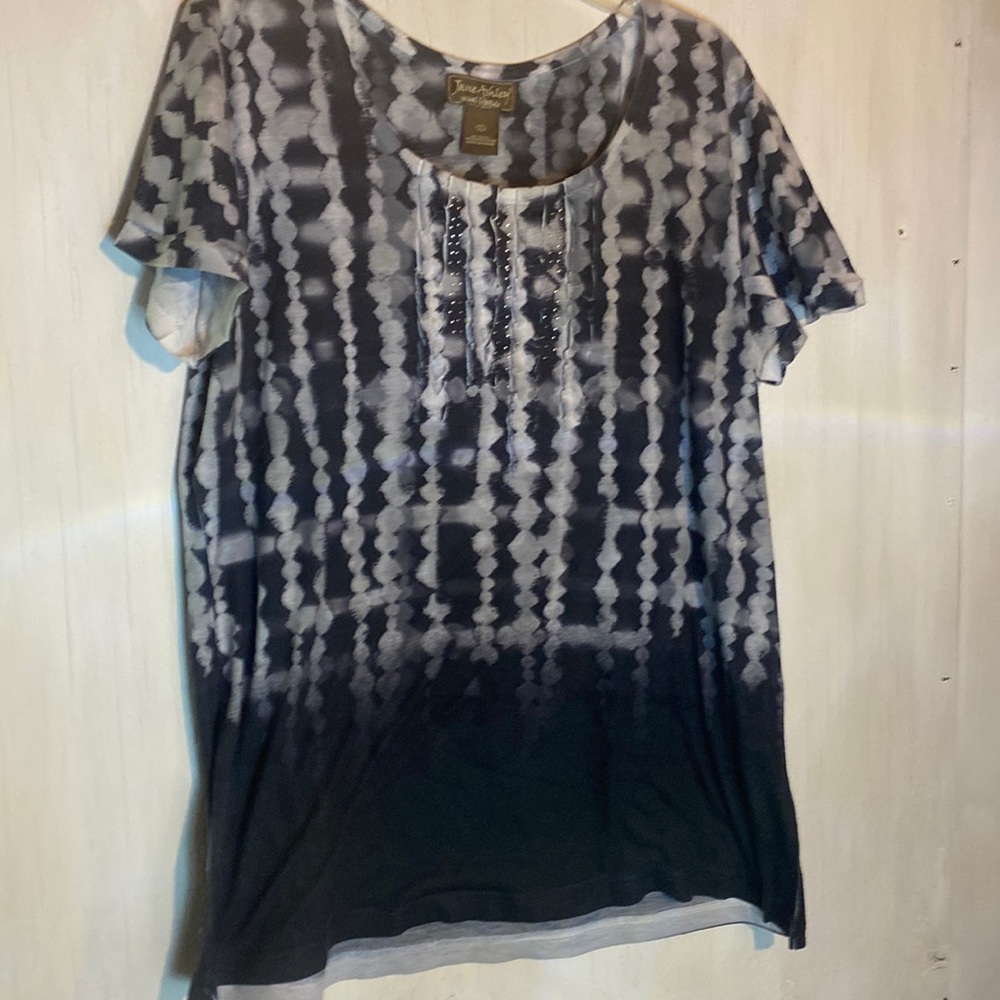 Jane Ashley Soft Posh Bling Sz L Sweet Tee- Exc Cond